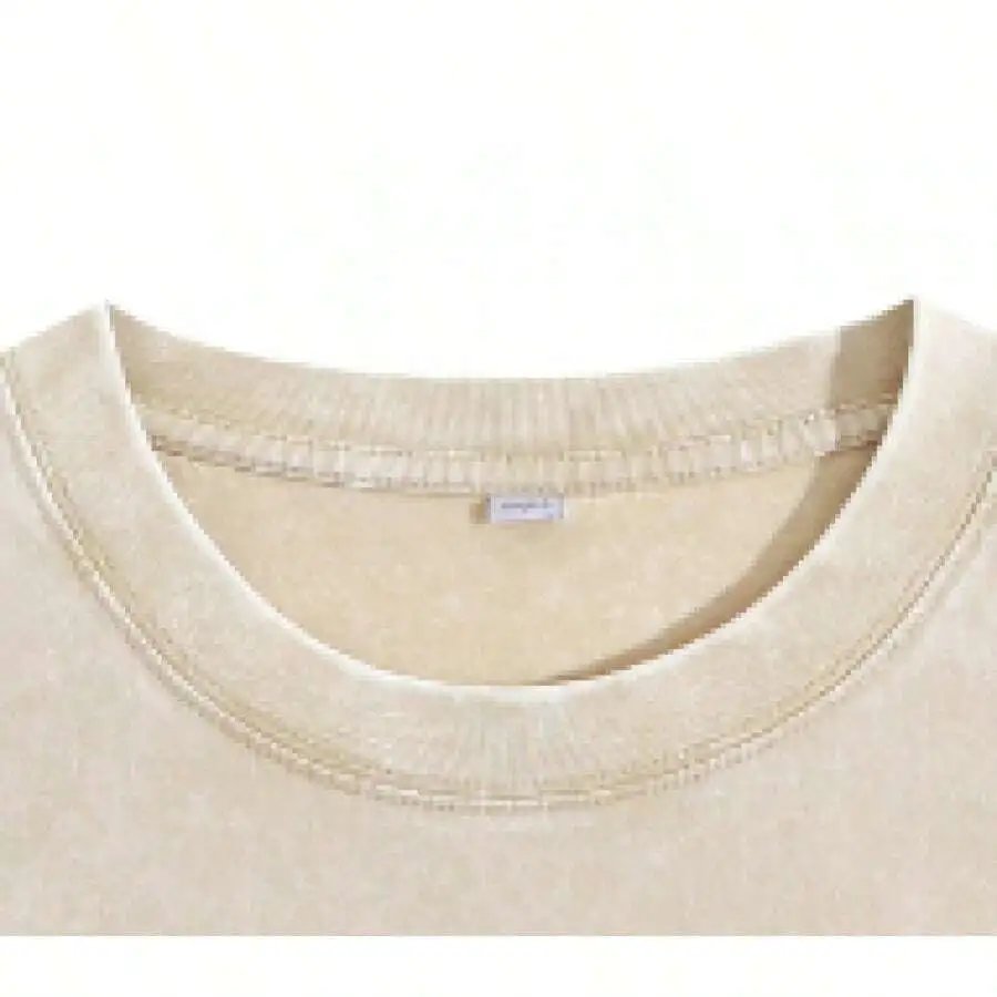 Design Los Angeles Graphic Print Oversized T-Shirt Beige - 7