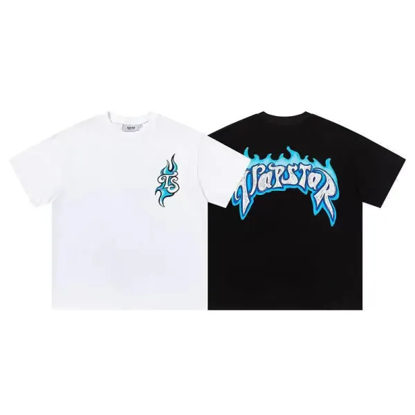 Trapstar Tra Star Blue Print White T-Shirt - 44