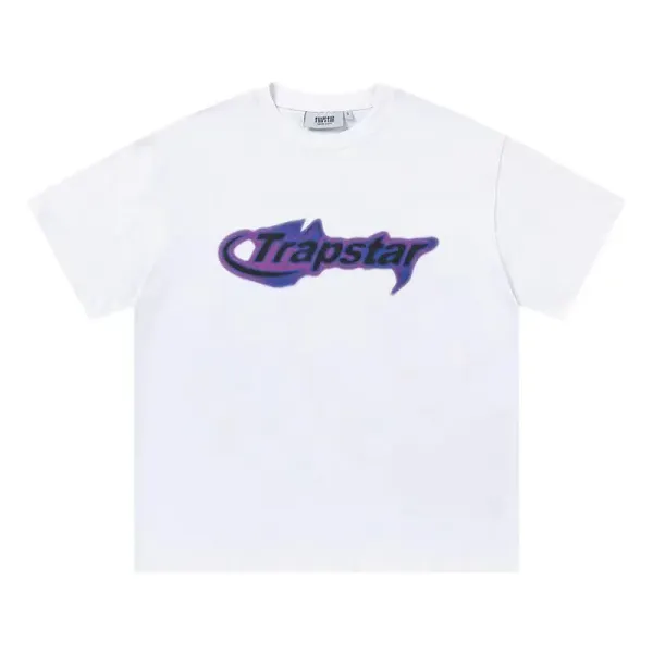 Trapstar Tra Star Blue Print White T-Shirt - 51