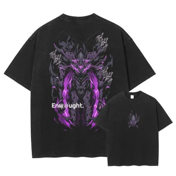 Design Enwrought x Custom Graphic Purple Demon T-Shirt T-Shirts - 1