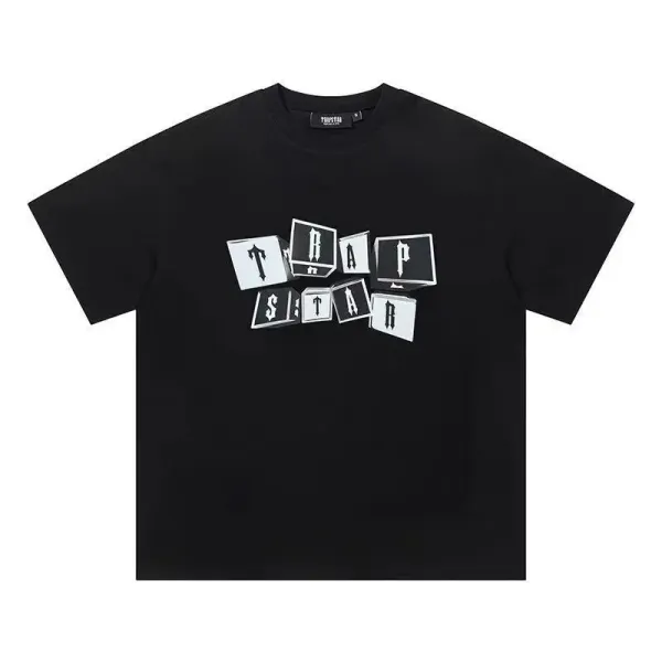 Trapstar Tra Star Blue Print White T-Shirt - 56