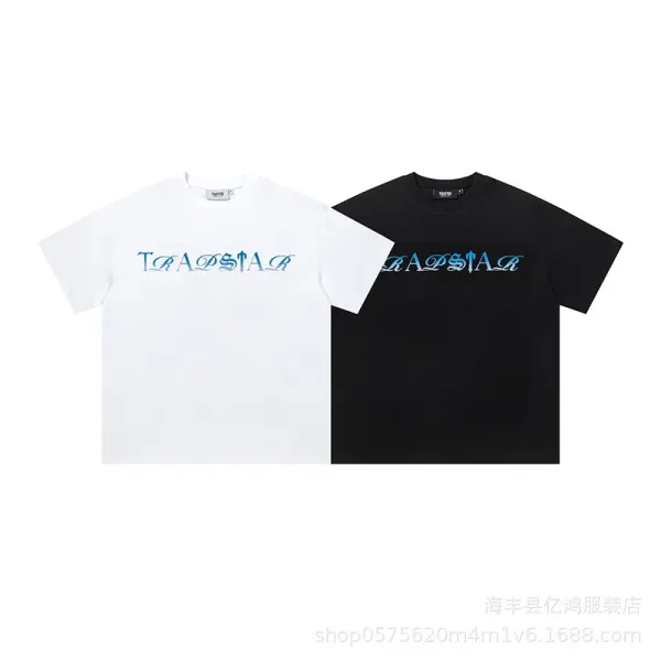 Trapstar Tra Star Blue Print White T-Shirt - 72