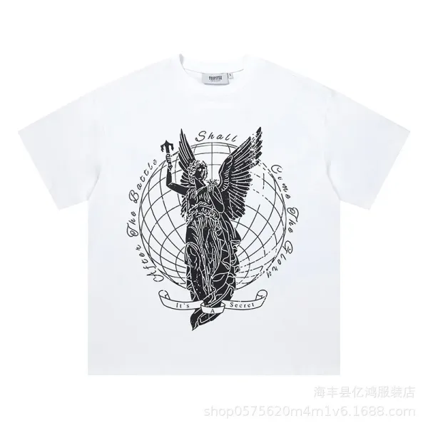Trapstar Tra Star Blue Print White T-Shirt - 86