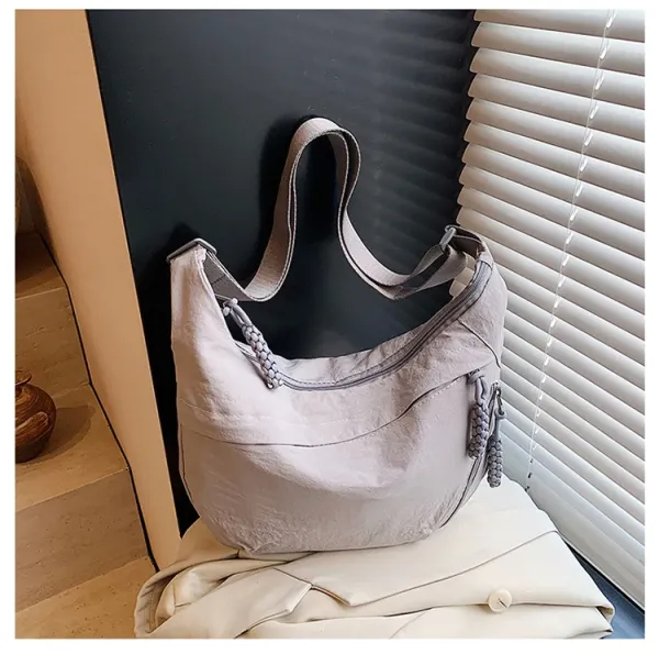 Design Hobo Bag Blue Minimalist Shoulder Bag - 34