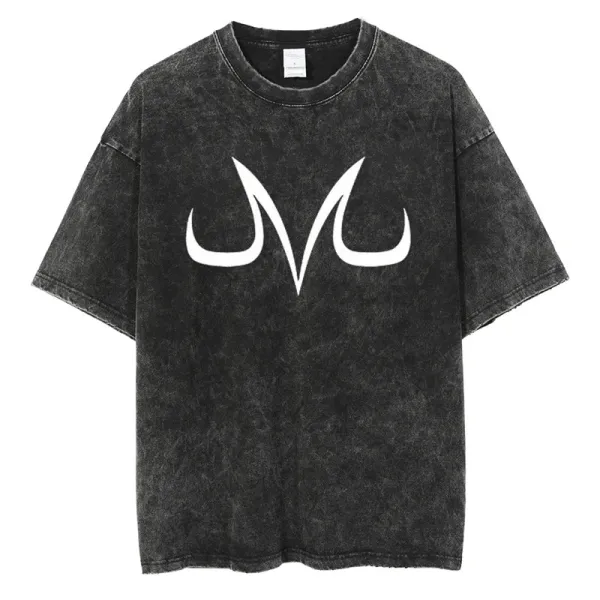 Design Acid Wash Black Graphic T-Shirt - 1