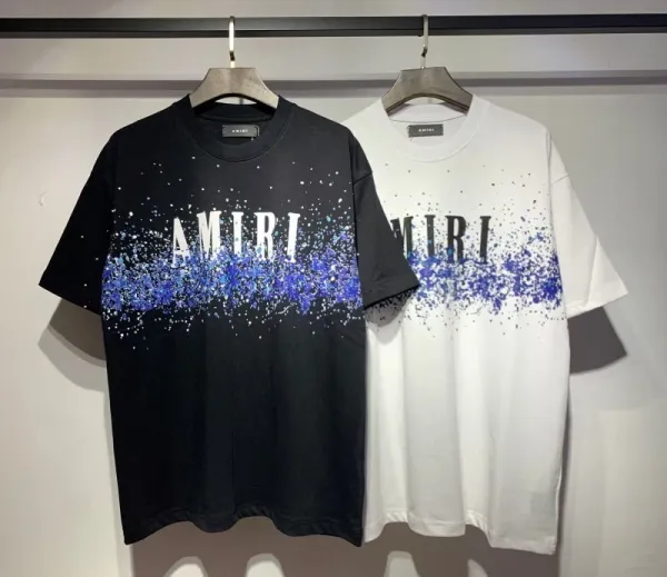 Amiri Floral Logo Black T-Shirt - 41