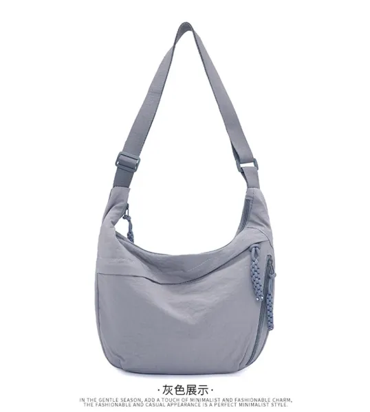 Design Hobo Bag Blue Minimalist Shoulder Bag - 43