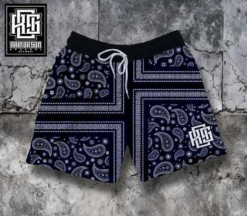 Design Rain or Sun Apparel Psychedelic Face Print Swim Shorts Multicolor Swimwear - 13
