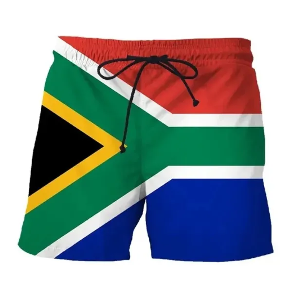 Design American Flag Print Swim Shorts Swimwear - 6