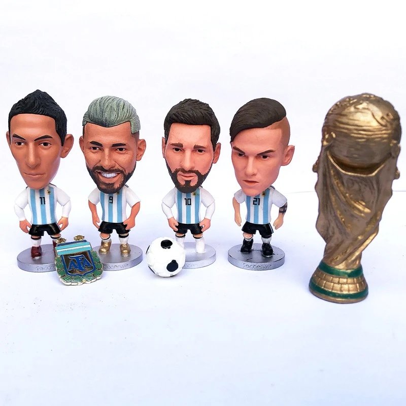 CBF Brazil National Team Mini Figurine Set Yellow / Blue Collectible Accessories - 18