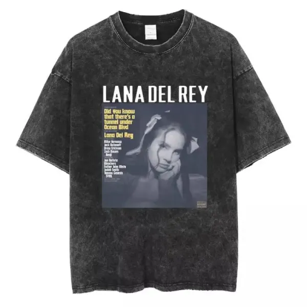 Design Lana Del Rey Did You Know That There's a Tunnel Under Ocean Blvd Album Art T-Shirt T-Shirts - 1