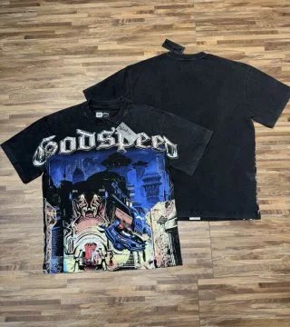 Godspeed Band Graphic Tee Black Multicolor T-Shirt