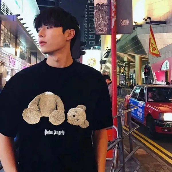 Palm Angels Teddy Bear Graphic White T-Shirt - 5