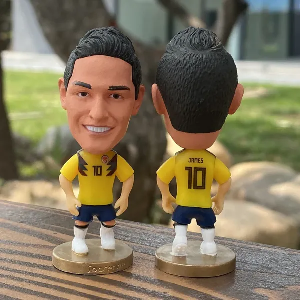 Design SoccerUP James Rodríguez Bobblehead Figure Yellow Colombia Jersey Collectible Accessories - 1