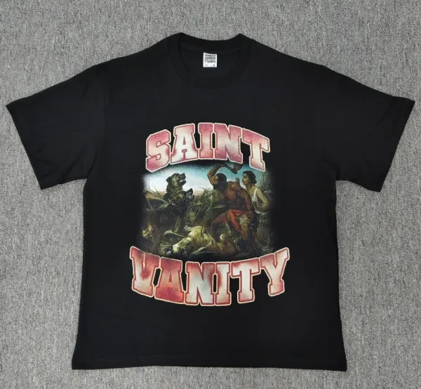 Design Saint Vanity Graphic Print Red T-Shirt T-Shirts - 6