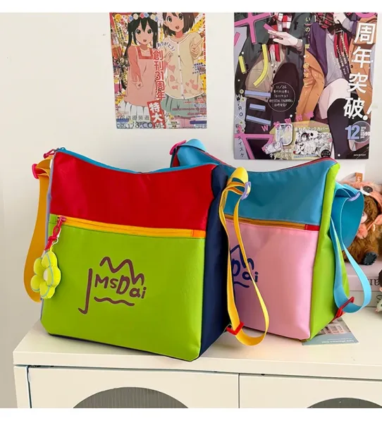 Design JMsDai Colorblock Hobo Bag Multicolor Shoulder Bag Hobo Bag - 28