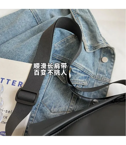 Design Utility Messenger Bag Black Crossbody Bag - 8