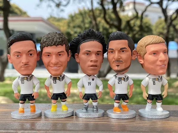 Design Soccervwo Virgil van Dijk Orange Jersey Bobblehead Figure Accessories - 5