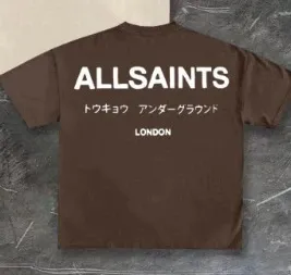 Design AllSaints Tokyo Underground Brown T-Shirt T-Shirts - 1