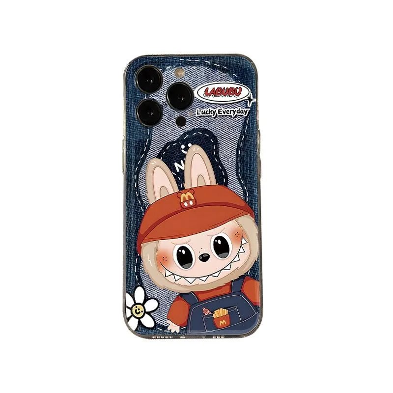 Design LAEUEU Denim Print Cartoon Bunny Phone Case - 15