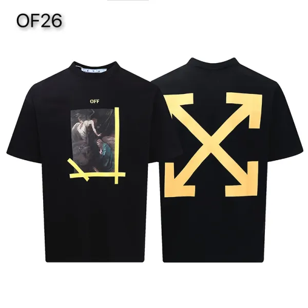 Off-White Mona Lisa Tape Print T-Shirt White and Black - 25