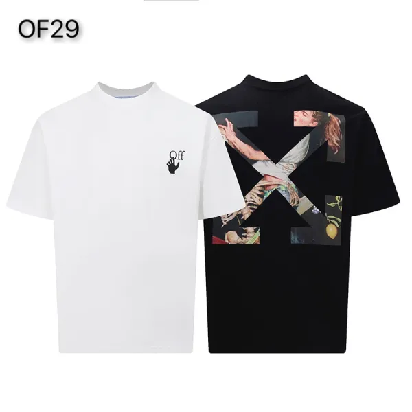 Off-White Mona Lisa Tape Print T-Shirt White and Black - 28