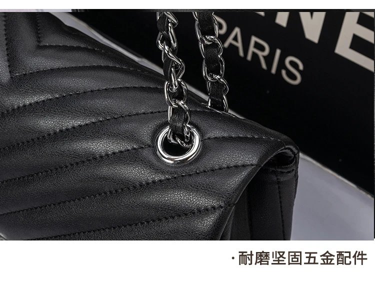 Chanel Classic Flap Bag Yellow Chevron Quilted Chain Shoulder Bag - 28
