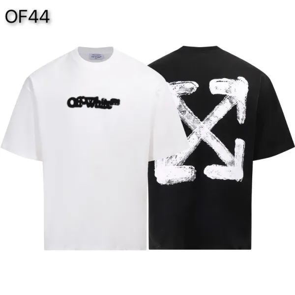 Off-White Mona Lisa Tape Print T-Shirt White and Black - 42