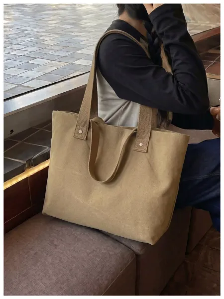 Design Canvas Tote Bag Olive Green Tote Bag - 19