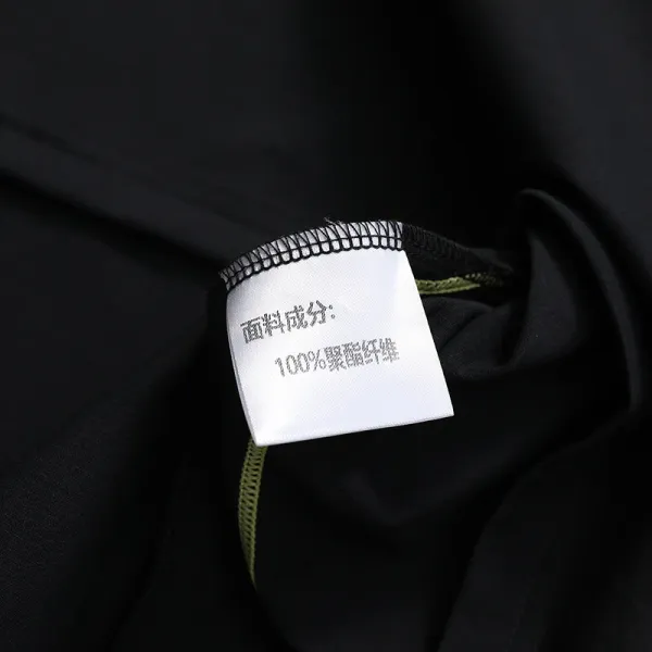 Design Performance T-Shirt Black with Lime Green Stitching - 39