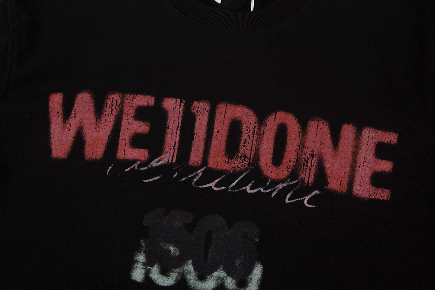 Design WE11DONE Graphic Print Oversized T-Shirt White T-Shirts - 36
