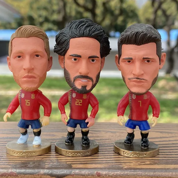 Design Soccervwo Virgil van Dijk Orange Jersey Bobblehead Figure Accessories - 4