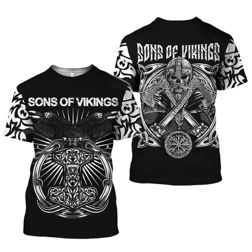 Design Chainmail Armor Print T-Shirt Black / Army Green - 15