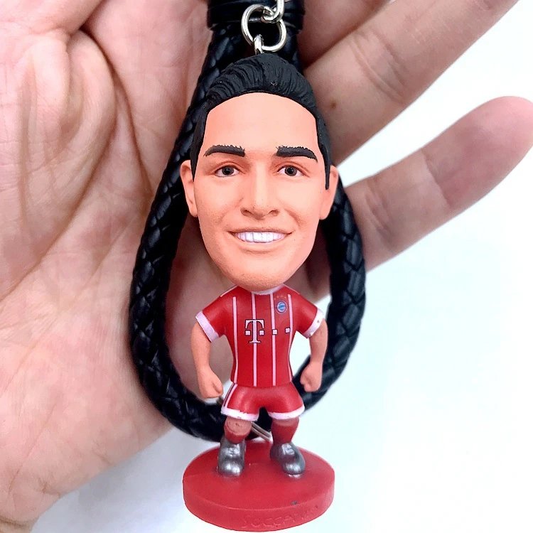 Design PVC Football Player Keychain Set Multicolor Accessories - 11