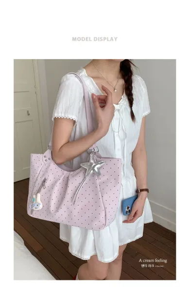 Design Polka Dot Tote Bag White - 4