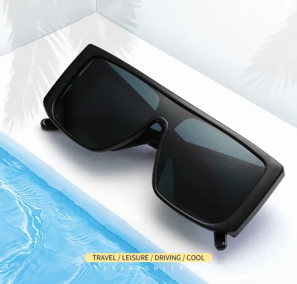 Design C3 Black / Yellow Oversized Shield Sunglasses Eyewear - 2