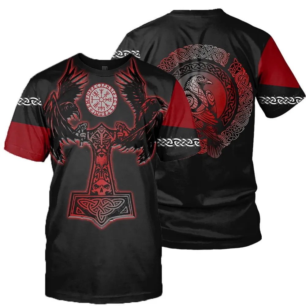 Design Chainmail Armor Print T-Shirt Black / Army Green - 50