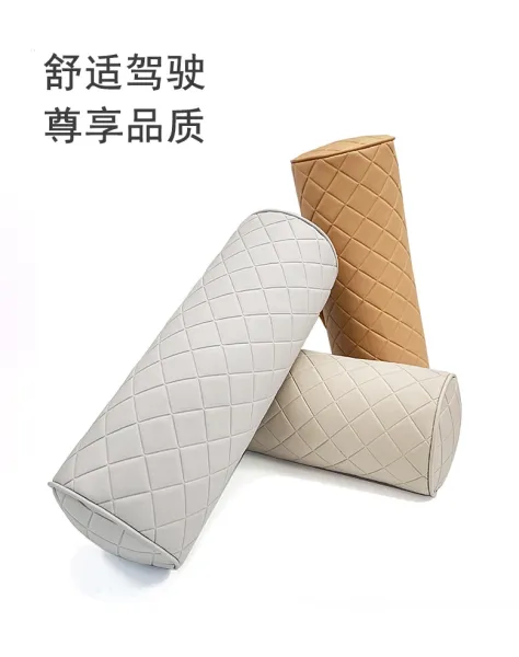 Bottega Veneta Cylinder Pillow Beige Quilted Leather Cushion Accessories - 10