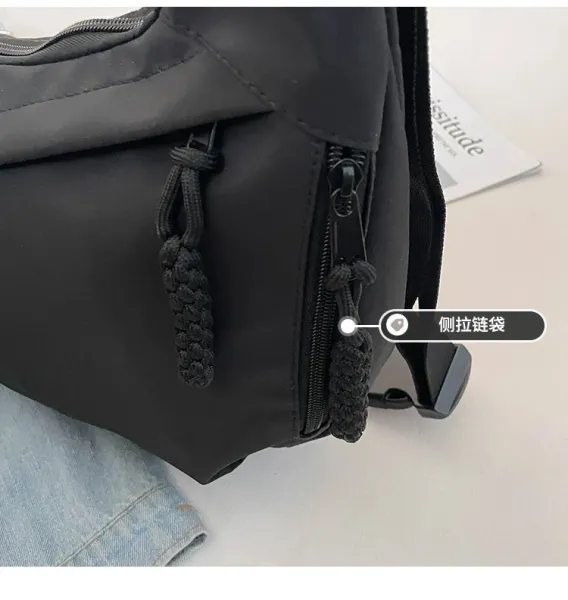 Design Minimalist Black Hobo Crossbody Bag - 11