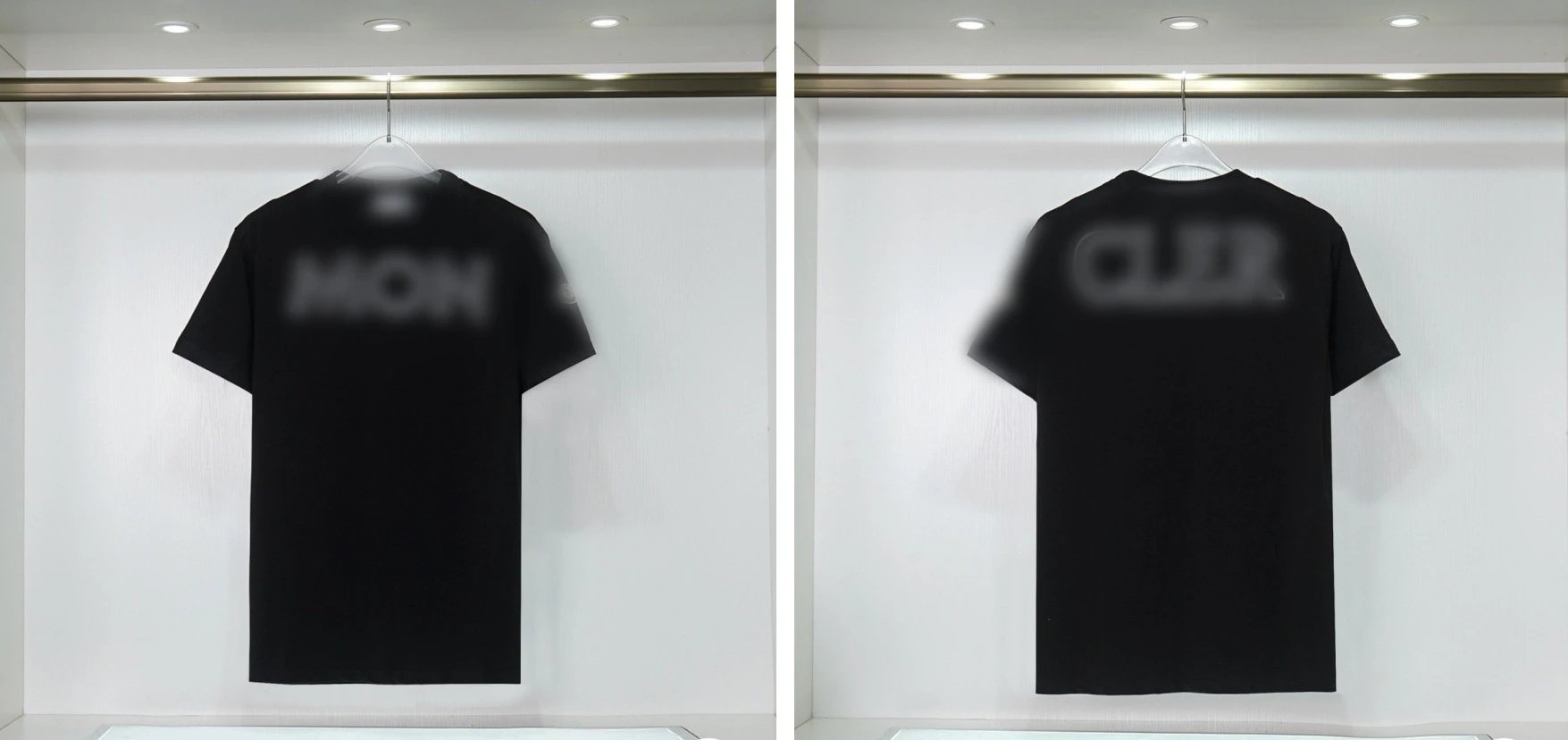Moncler Logo Print Black T-Shirt