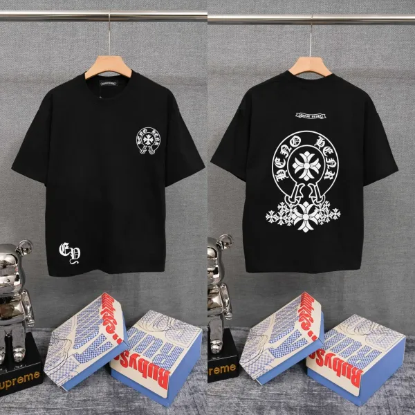 Chrome Hearts American Flag Graphic T-Shirt Black - 39