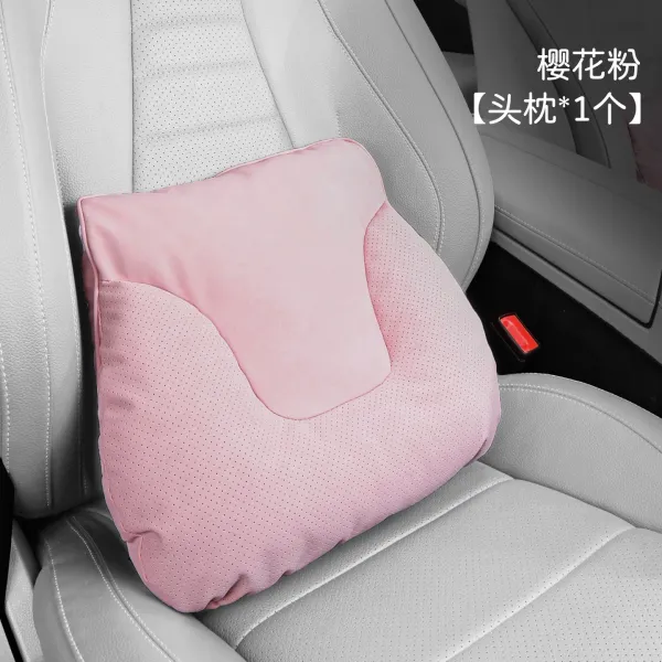 Design Car Seat Neck Pillow Sakura Pink Auto Headrest Cushion Accessories - 1