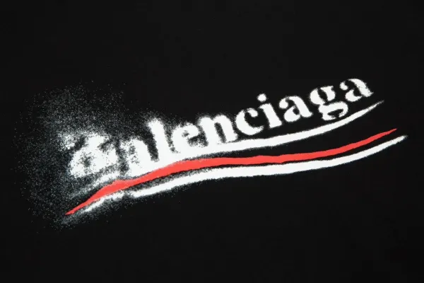 Balenciaga Distorted Logo White T-Shirt - 9