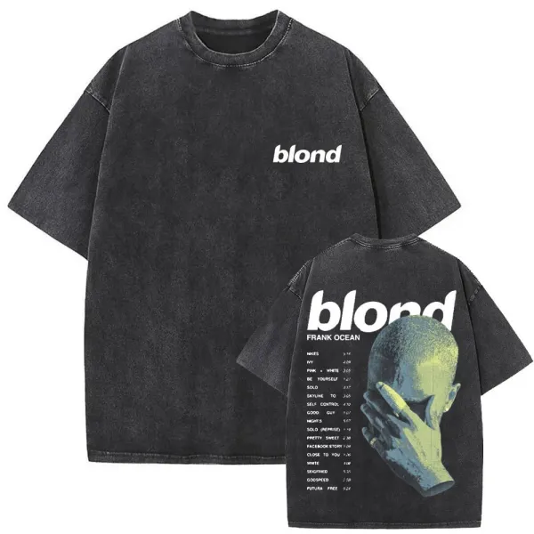 Frank Ocean blond Oversized Acid Wash T-Shirt - 9