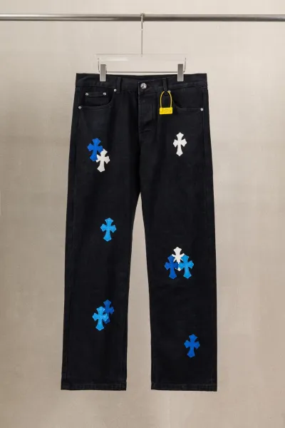 Chrome Hearts Cross Patch Black Jeans - 1