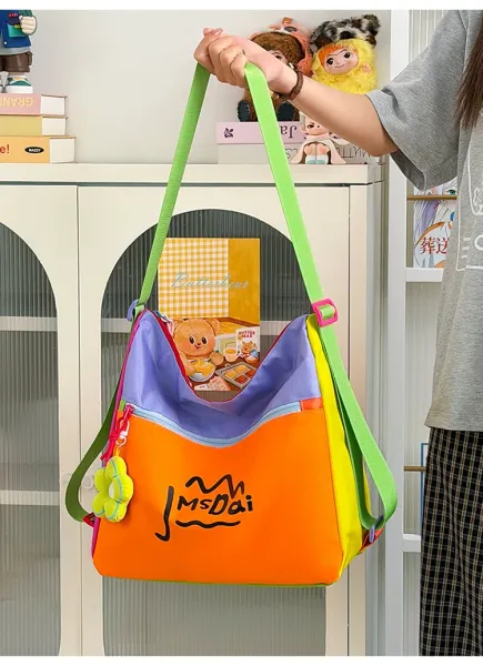 Design JMsDai Colorblock Hobo Bag Multicolor Shoulder Bag Hobo Bag - 15