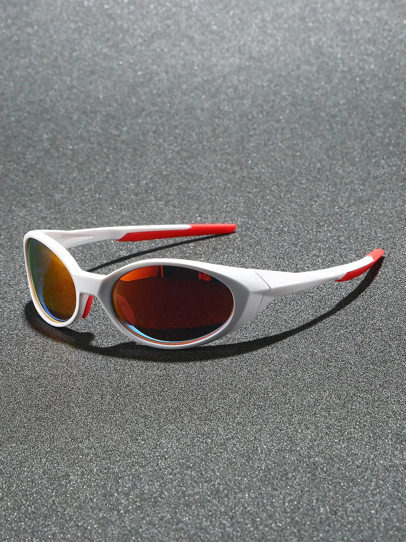 Design Sporty Wraparound Sunglasses Black / Red - 20