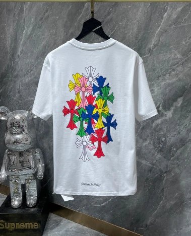 Chrome Hearts Multicolor Cross Flower Print T-Shirt - 5