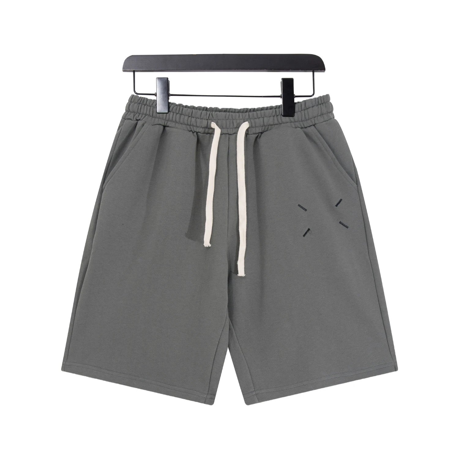 Drawstring Waist Shorts Gray
