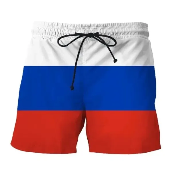 Design American Flag Print Swim Shorts Swimwear - 9